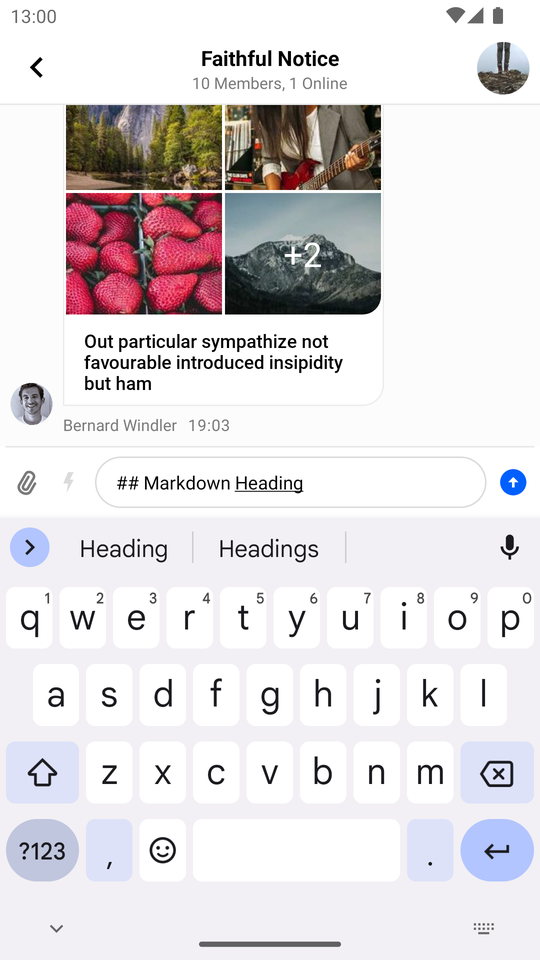 Markdown Input in the Message Composer