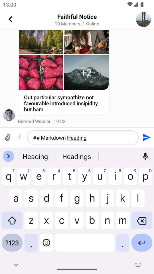Markdown Input in the Message Composer