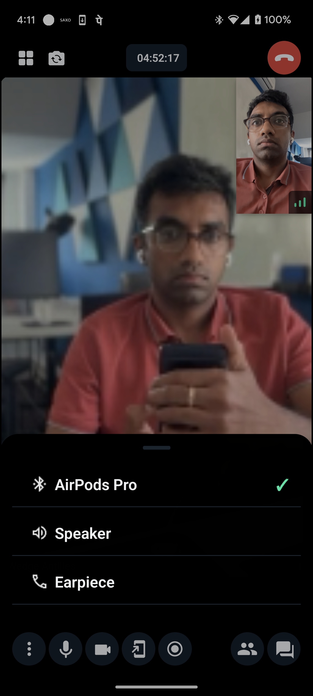 Preview of a custom Android audio route picker