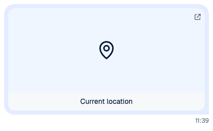 A static location card