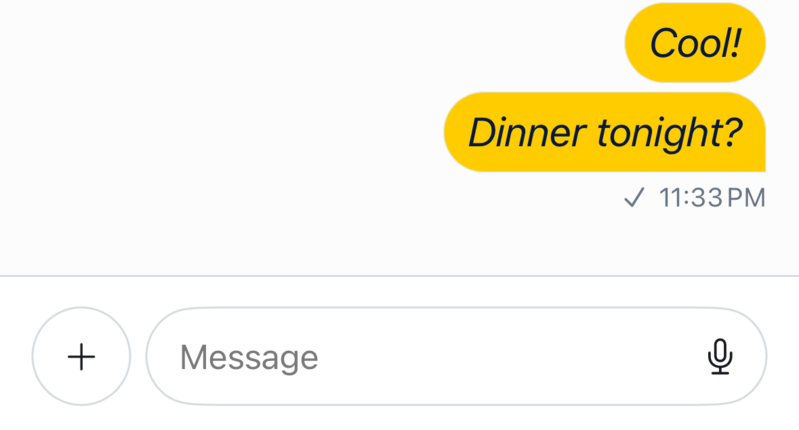 Messages Adjusted Appearance