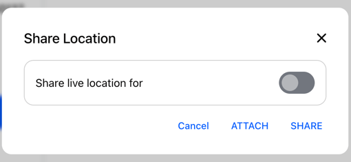 ShareLocationDialog without map