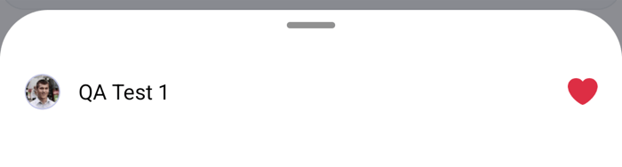 The sheet that lists who reacted, with the reaction and the user who left it on Android