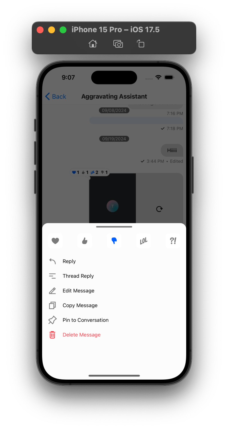 Message Actions
