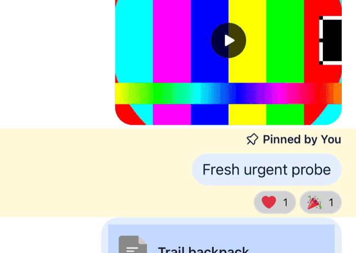 A message with two reaction chips under it, each with an emoji and a count on iOS