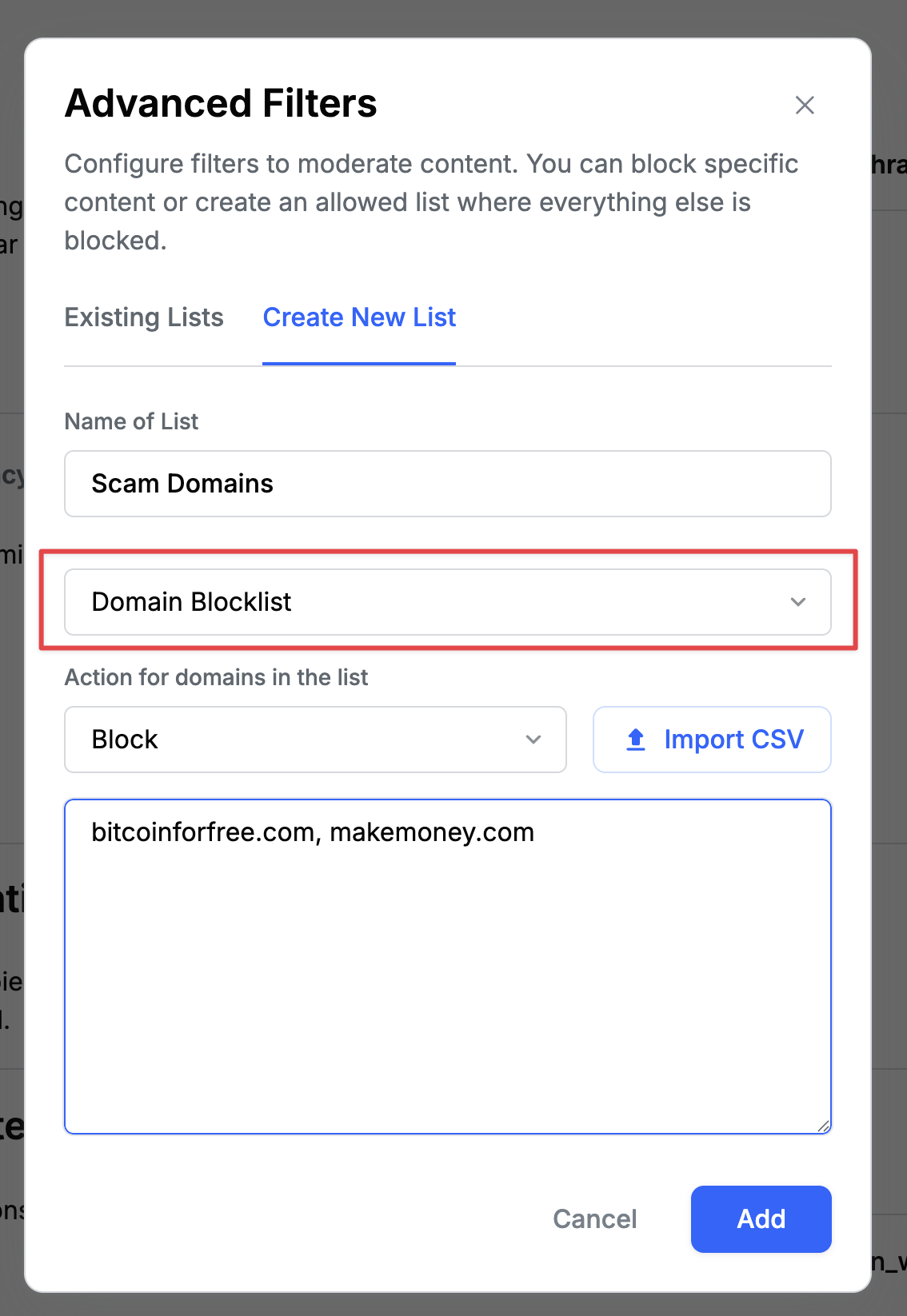 Domain Blocklist Filters