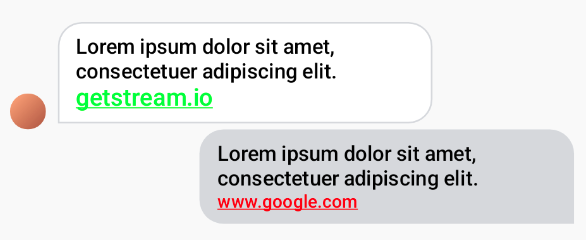 Custom Message Link Style