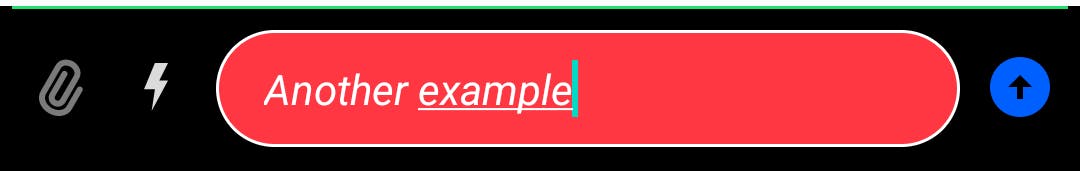 Second custom MessageInputView example