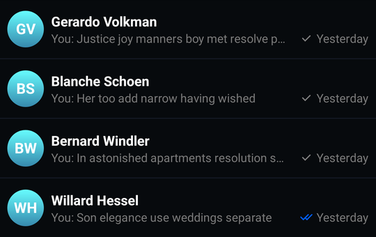 Blue Gradient Avatars Dark Mode