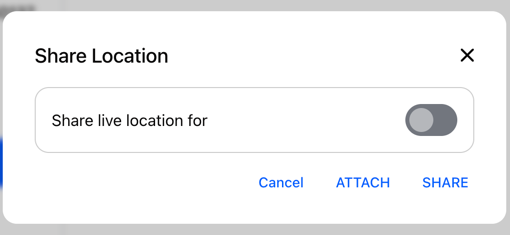 ShareLocationDialog without map