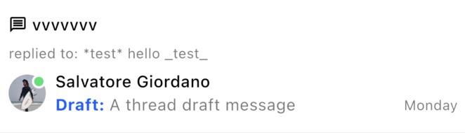 Thread Draft Message