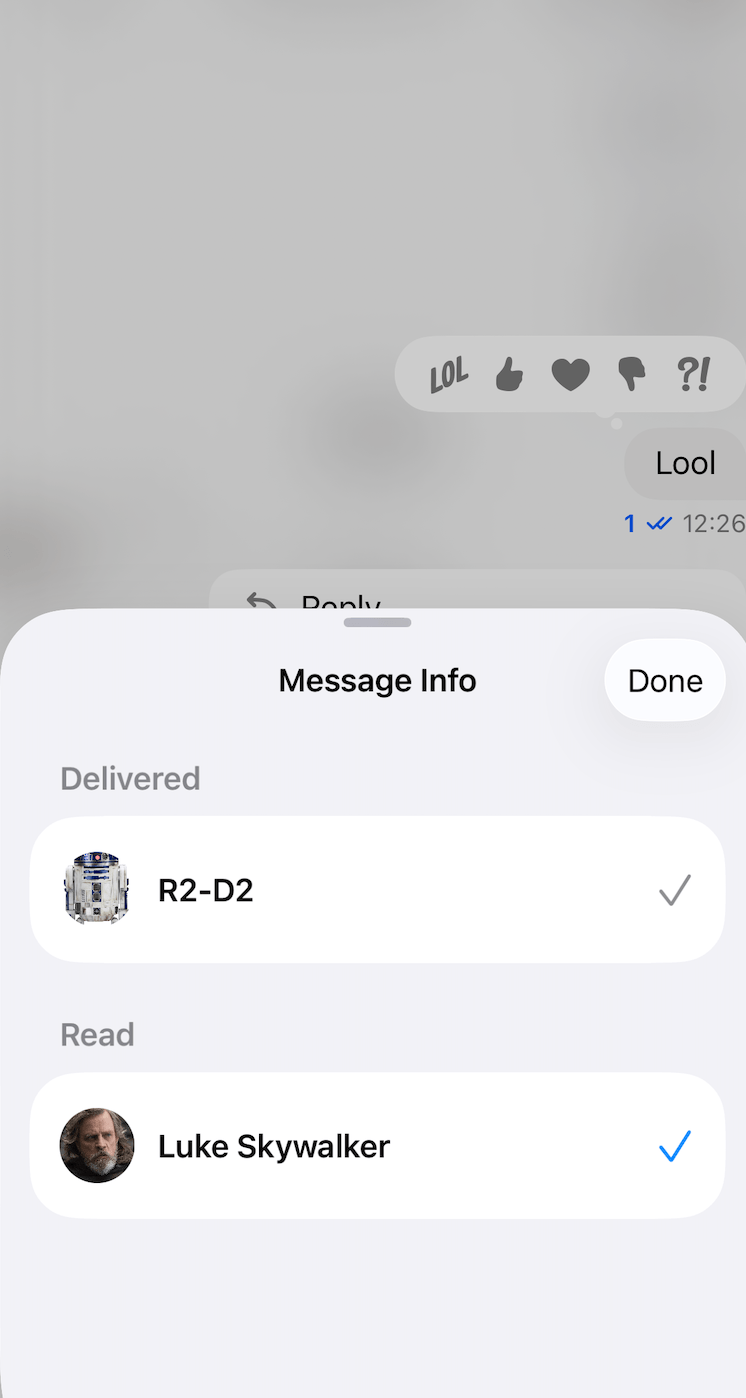 Message Delivery State Read and Delivered