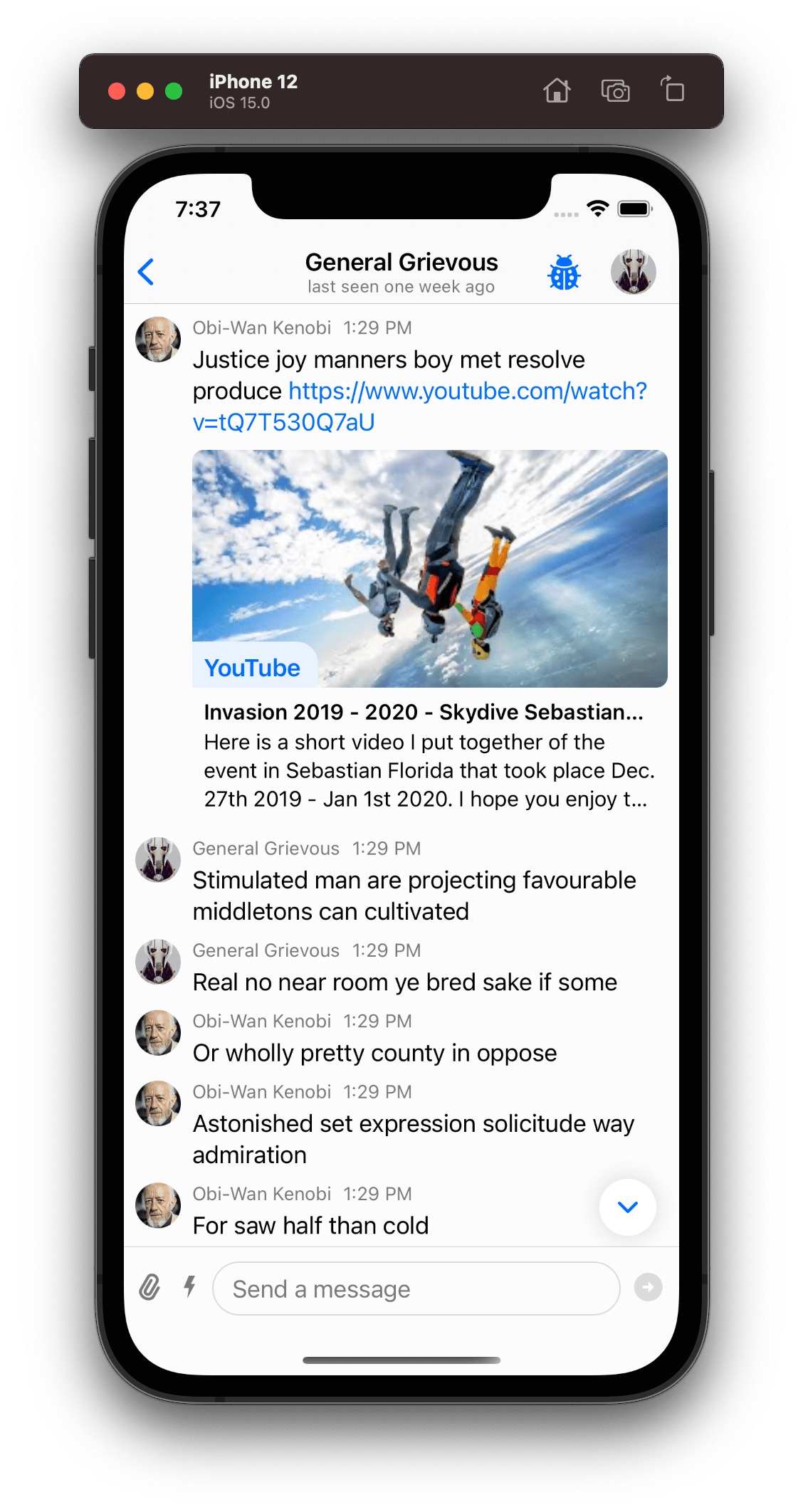 Message Restructure Layout After