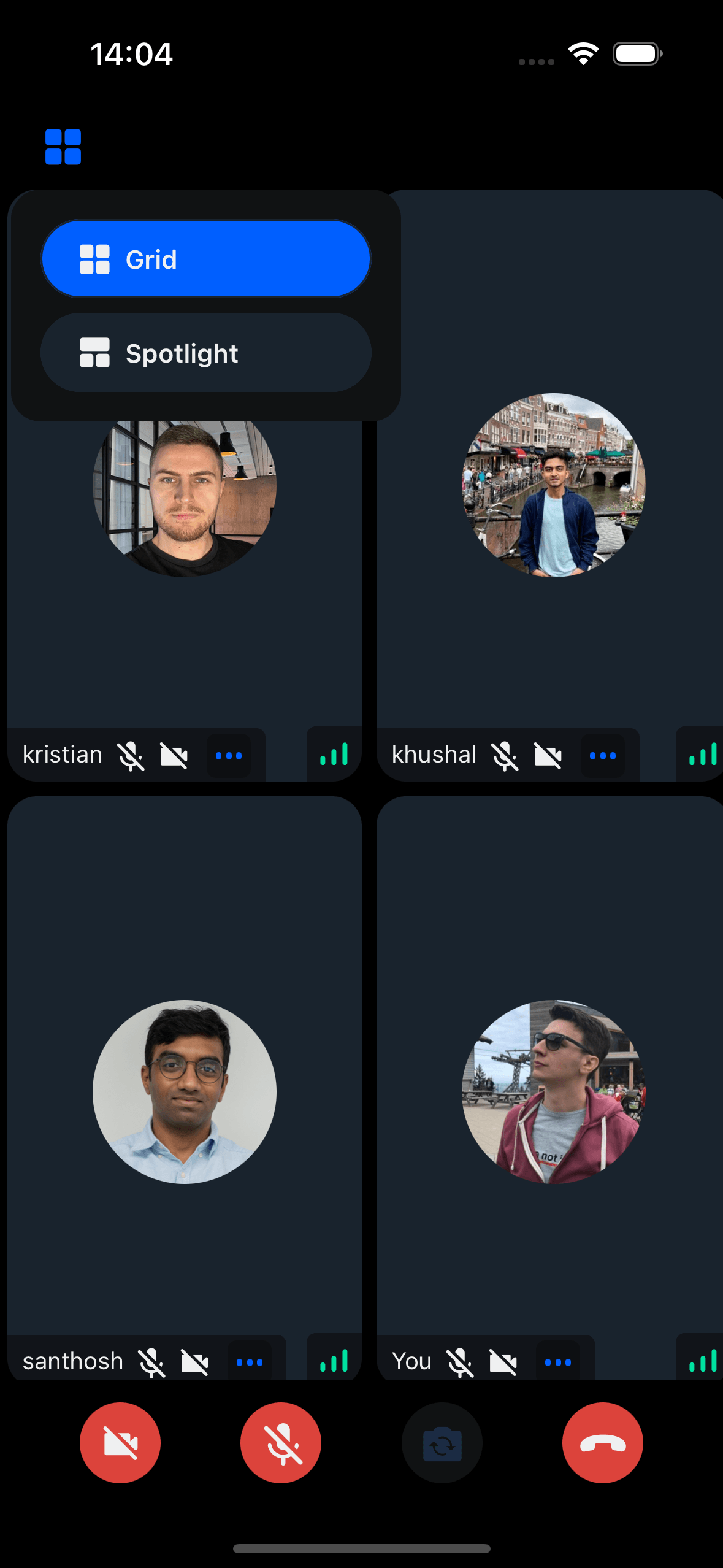 Participant Layout Grid
