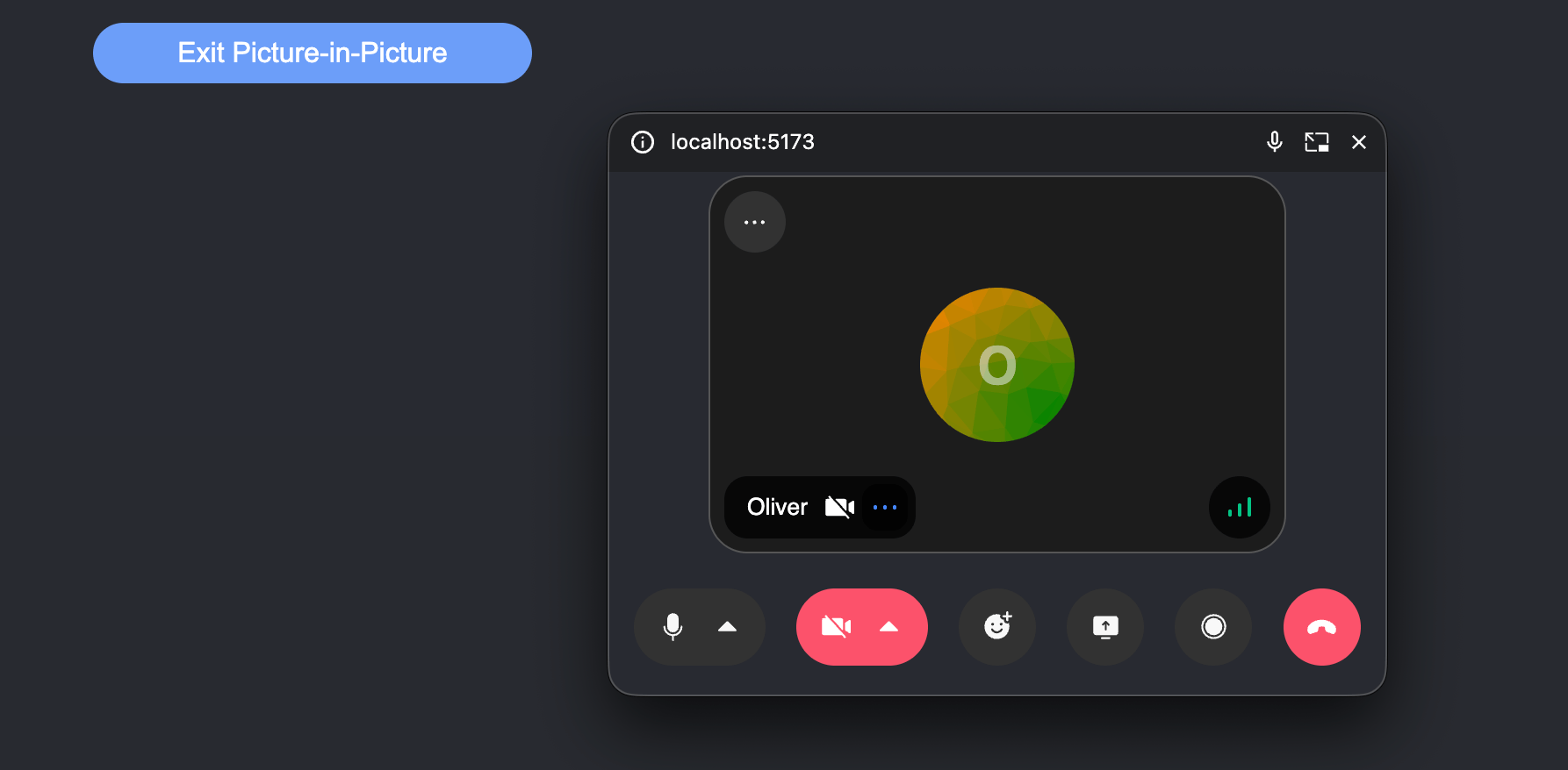 Call UI is hidden while it's displayed in PiP window