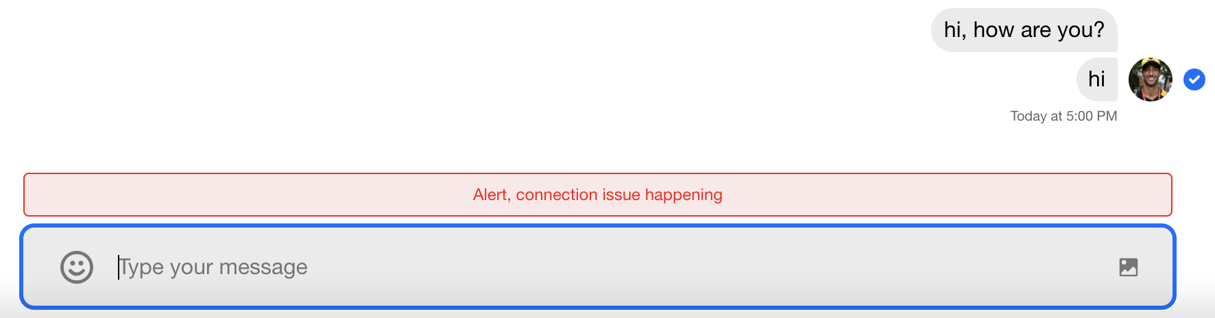 Custom Connection Status Message for Chat