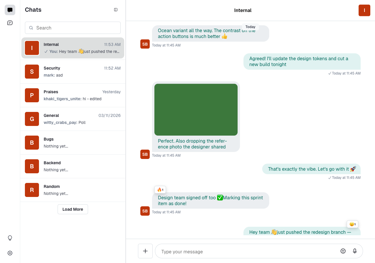Stream Chat React UI With Custom Message