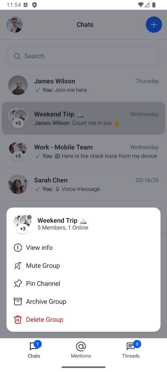 The SelectedChannelMenu Component