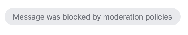 Message Blocked Screenshot