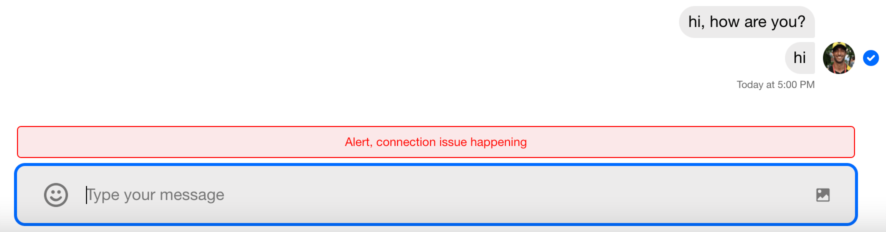 Custom Connection Status Message for Chat