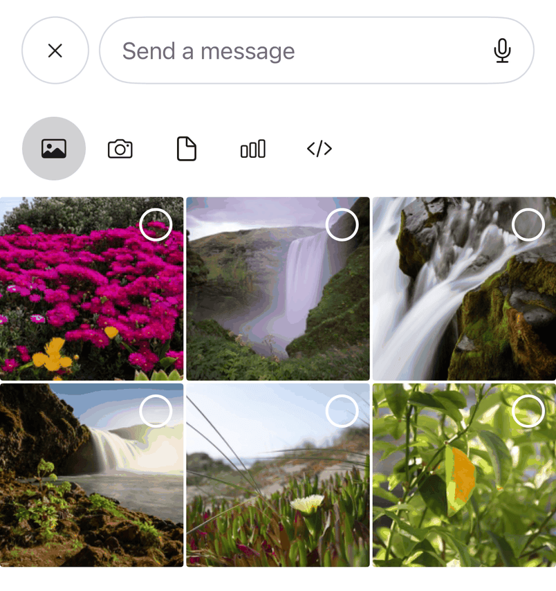 Screenshot showing polls icon in the composer