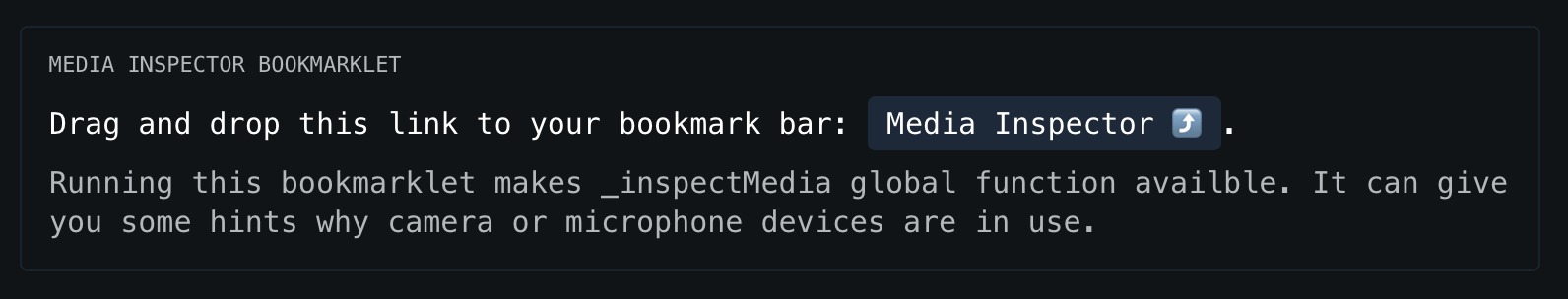 Media Inspector bookmarklet