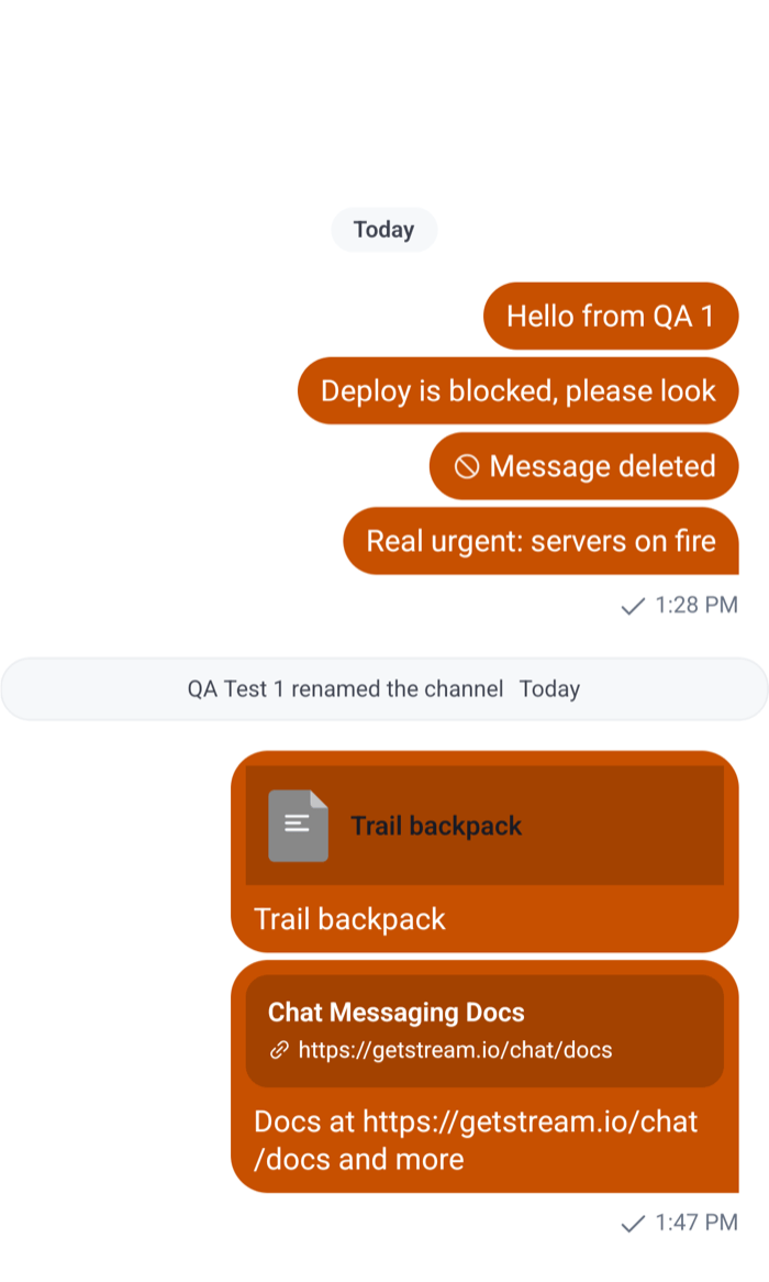 Dark orange outgoing bubbles in light mode on Android