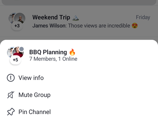 The SelectedChannelMenu Component