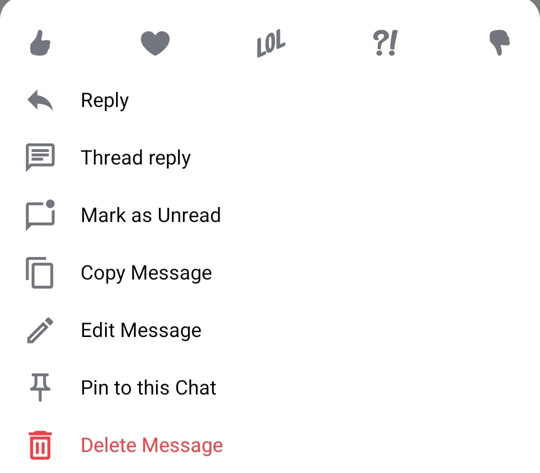 MessageMenu