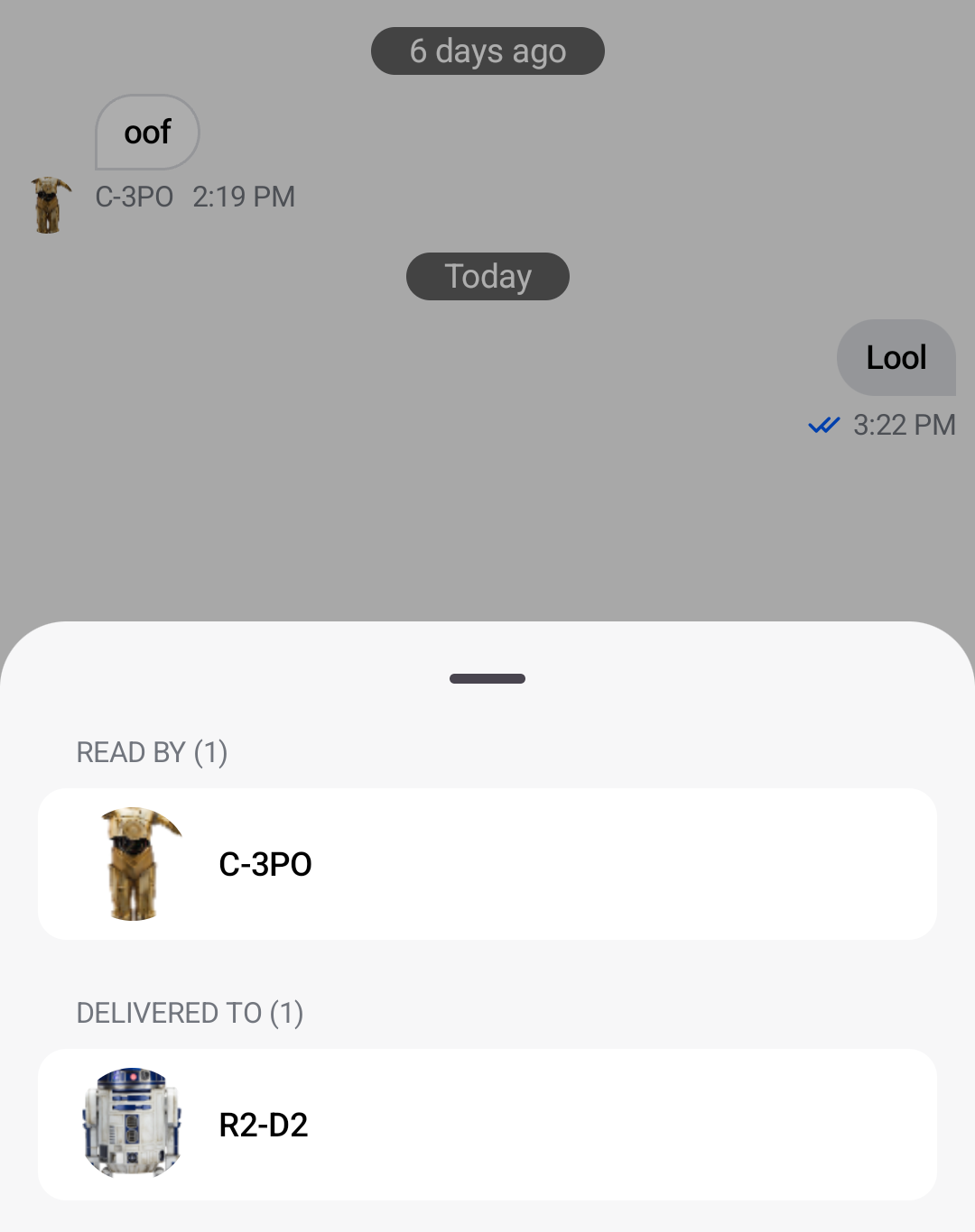 Message Delivery State Read and Delivered
