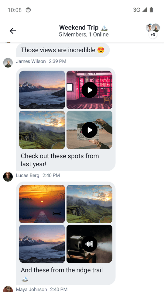 The Default MessageList component with a ChannelHeader