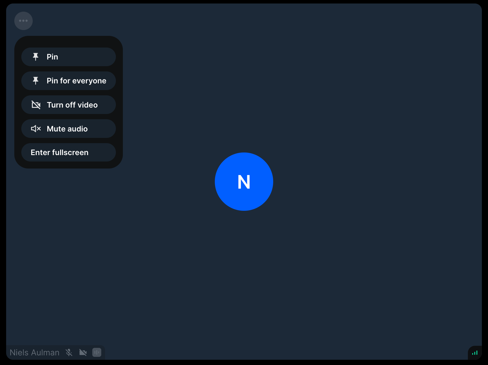 Preview of the Call controls component.