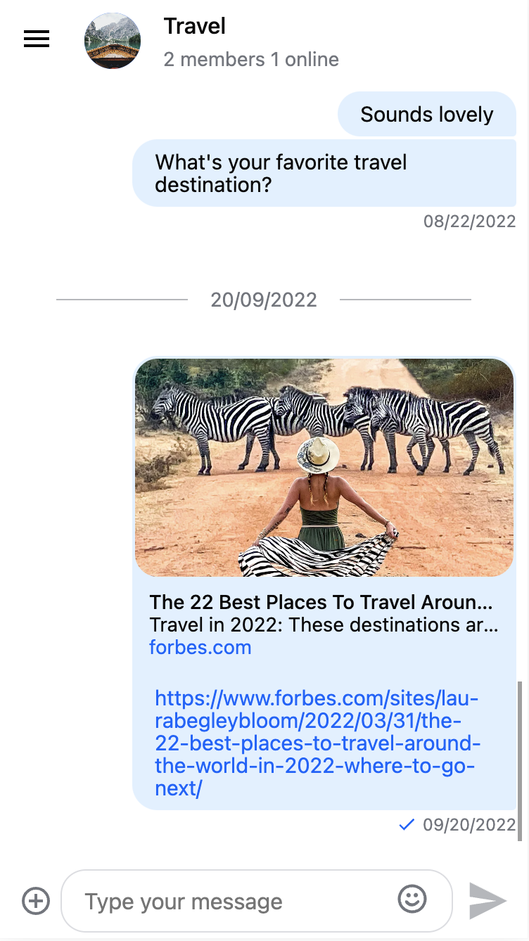 Message input with built-in textarea