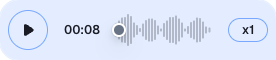 Image of the VoiceRecordingPlayer stopped in the middle of the reproduction