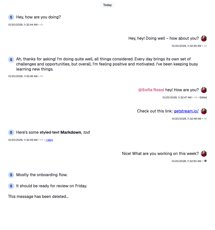 A deleted message shown as a placeholder