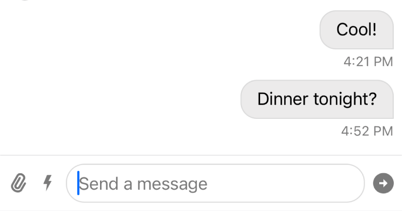 Messages Default Appearance