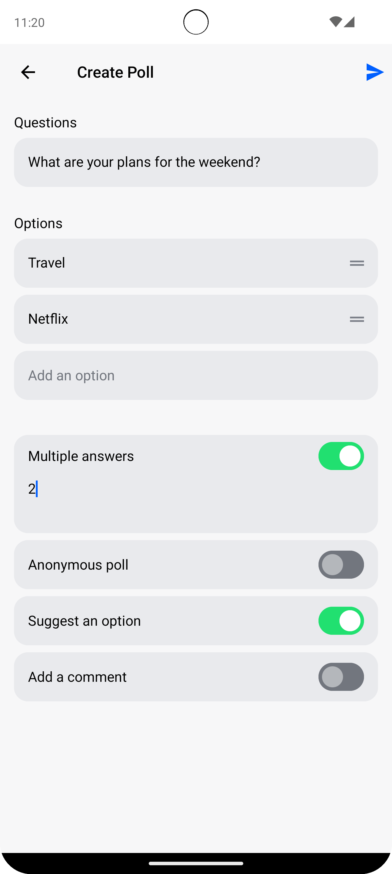 Poll Configurations