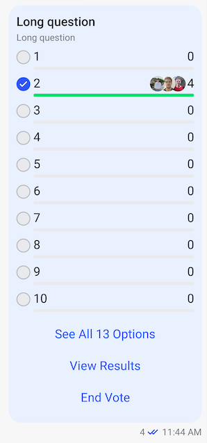 Poll Message Content