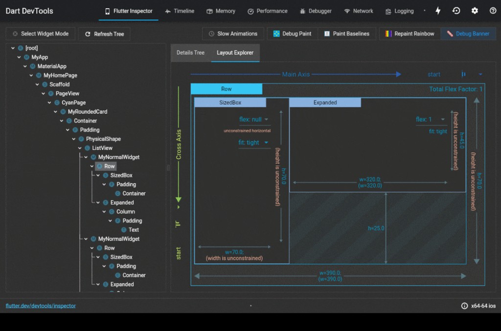 Flutter DevTools