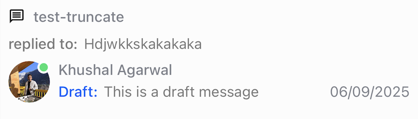 Draft Message Preview on Thread list