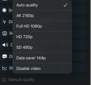 Screenshot shows the newly created Manual Quality Selector component.