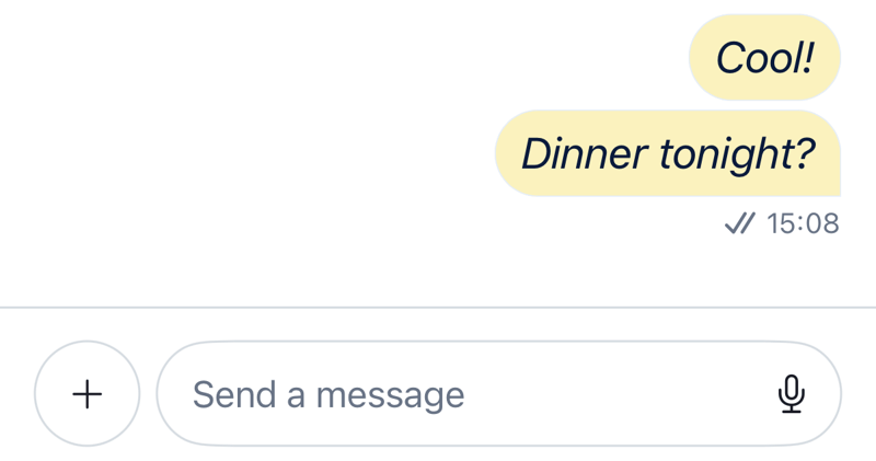 Messages Adjusted Appearance