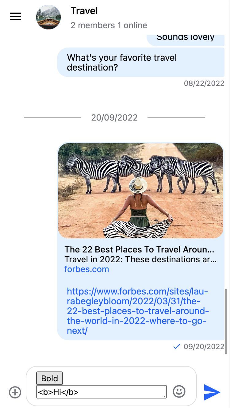 Message input with custom textarea