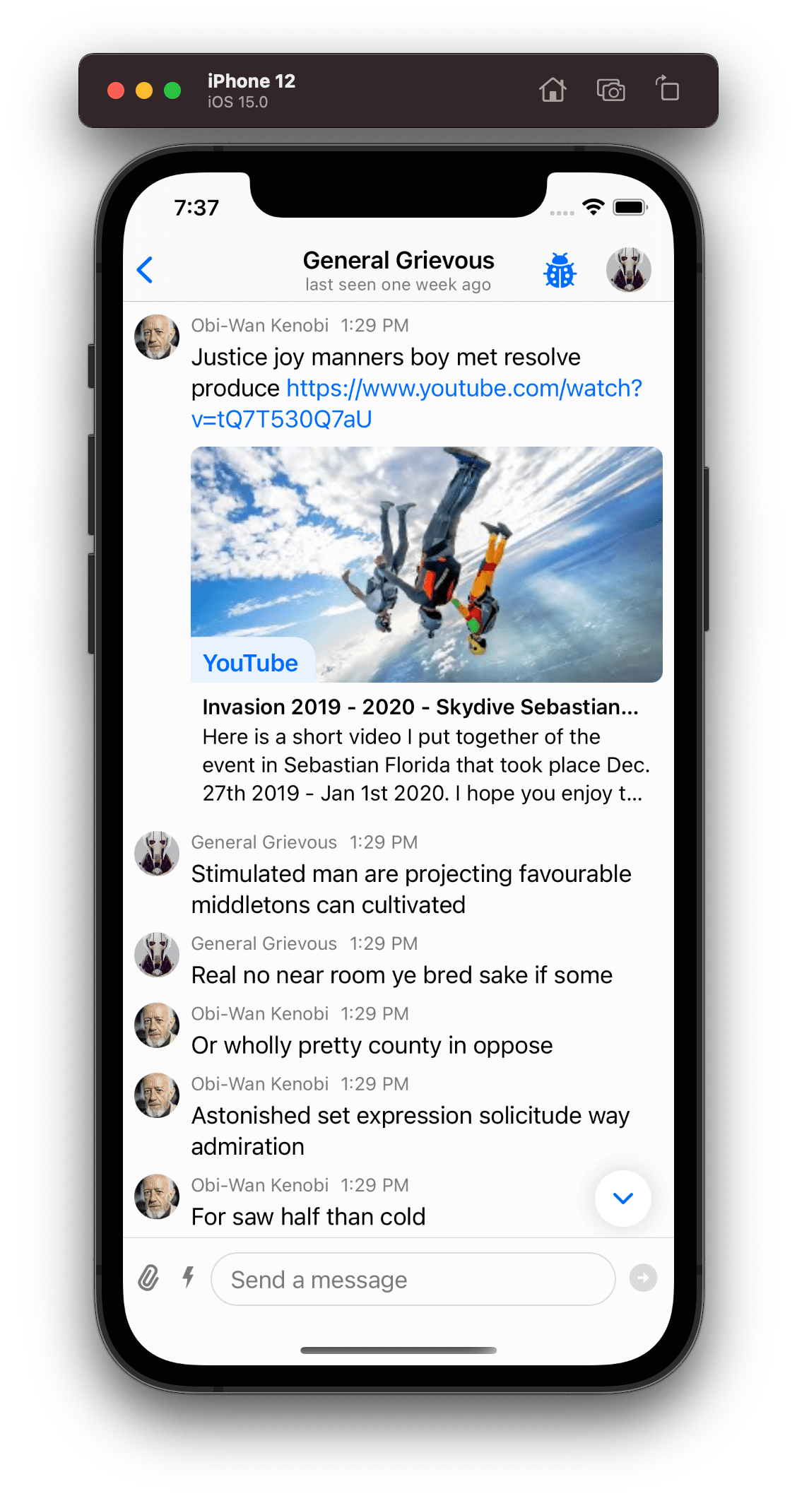 Message Restructure Layout After