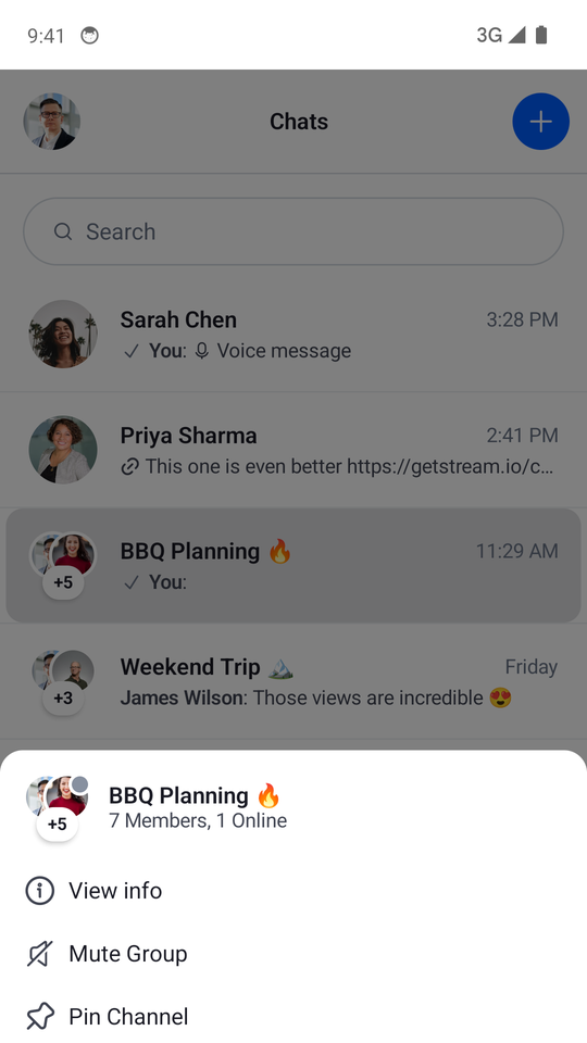 The ChannelsScreen Component