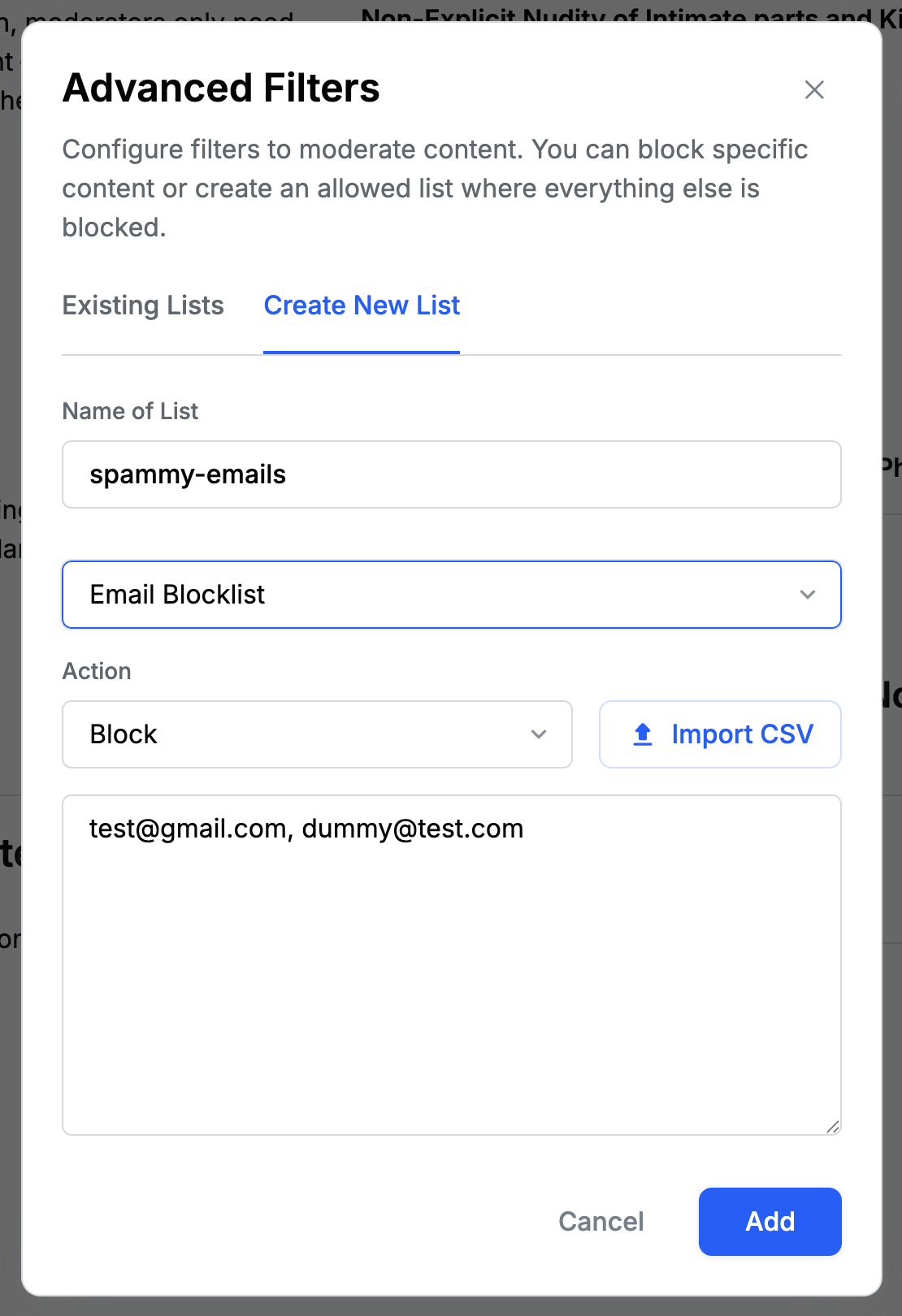 Email Blocklist Filters