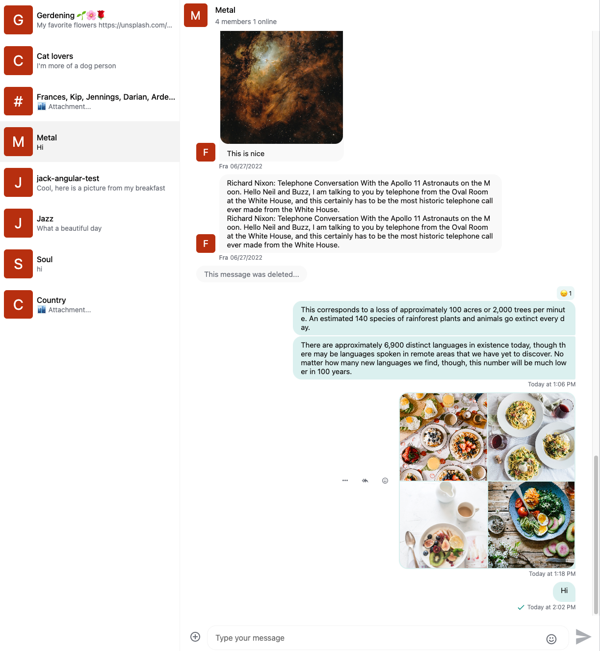 Stream Chat React UI With Custom Avatar Color