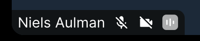 Default un-muted participant label speaking