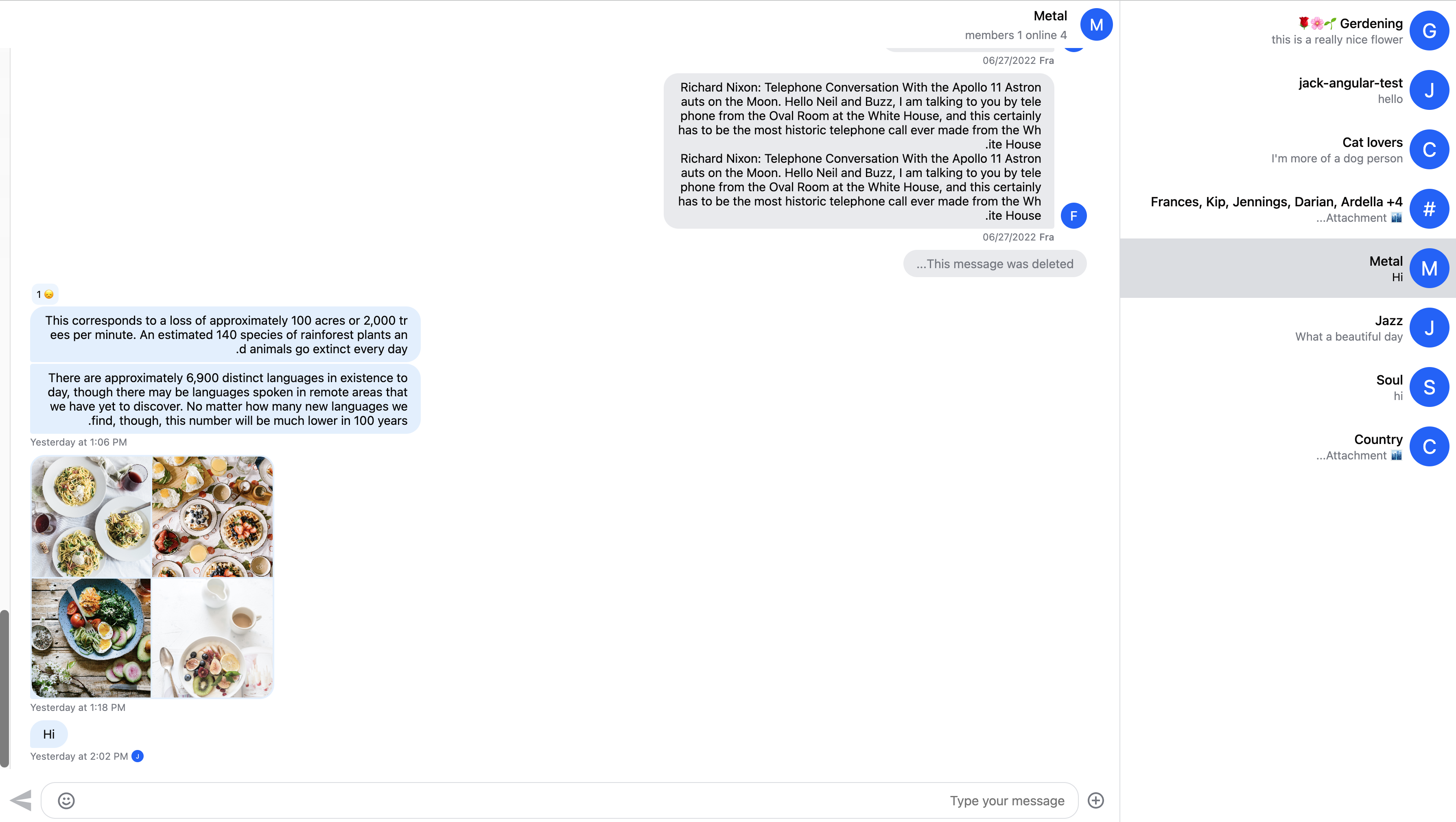 Stream Chat React UI Rendered in Right-to-Left Layout
