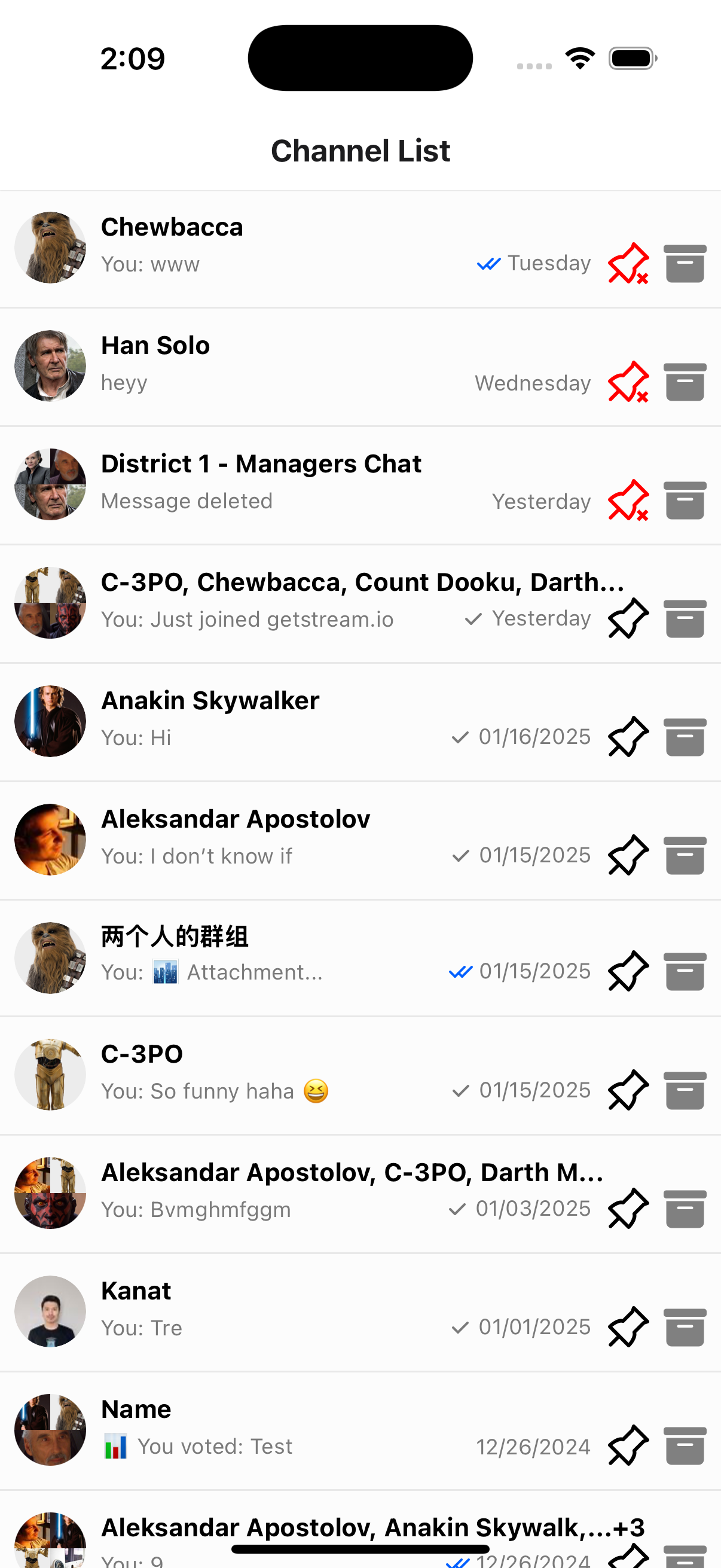 Channel Pinning and Archiving